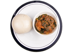 Pounded Yam With Meat Meal