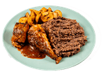 Medium Beans & Plantain with Fish