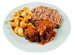 Large Beans & Plantain with Meat